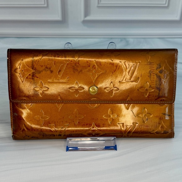 Louis Vuitton Handbags - Louis Vuitton Vernis Bronze International Wallet | Restoration Project